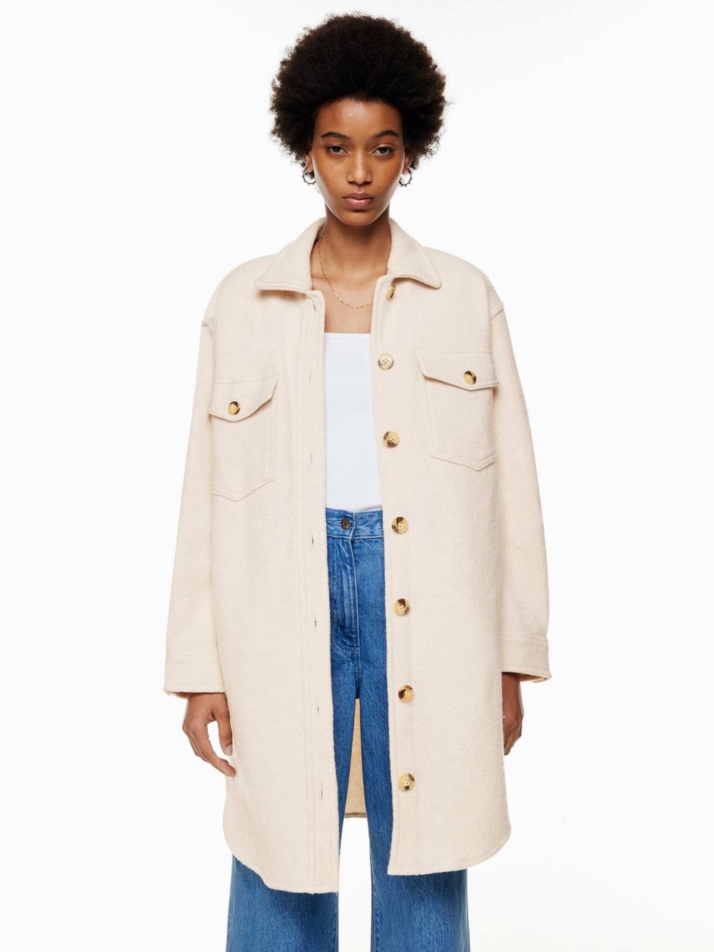 Aritzia Wilfred Free The Ganna Long Shirt Jacket